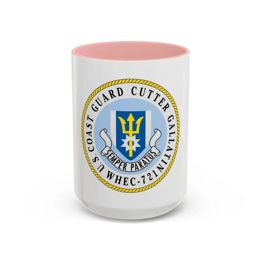 US Coast Guard Cutter Gallatin WHEC 721 (U.S. Coast Guard) Accent Coffee Mug 15oz Pink - Go Mug Yourself