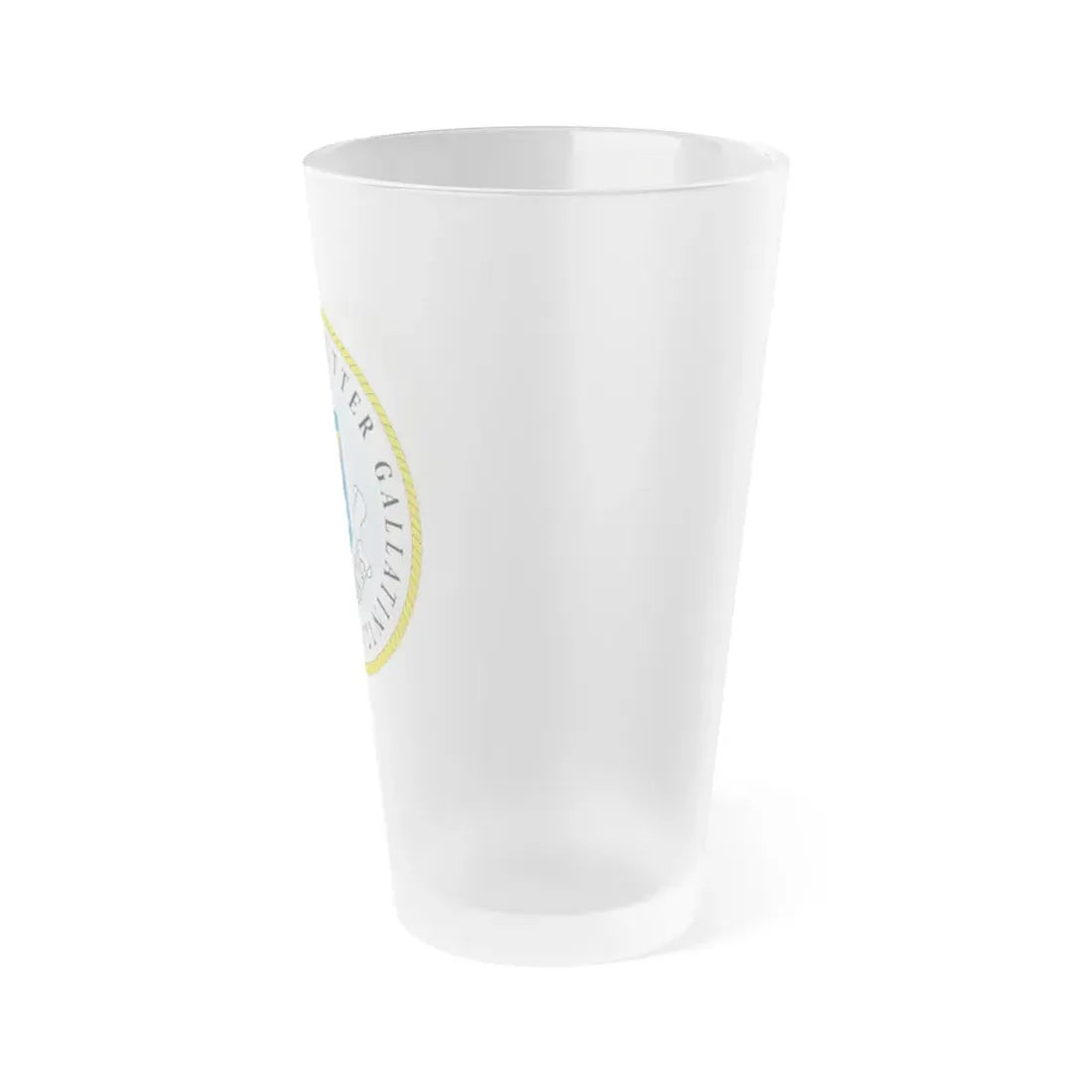 US Coast Guard Cutter Gallatin WHEC 721 (U.S. Coast Guard) Frosted Pint Glass 16oz - Go Mug Yourself