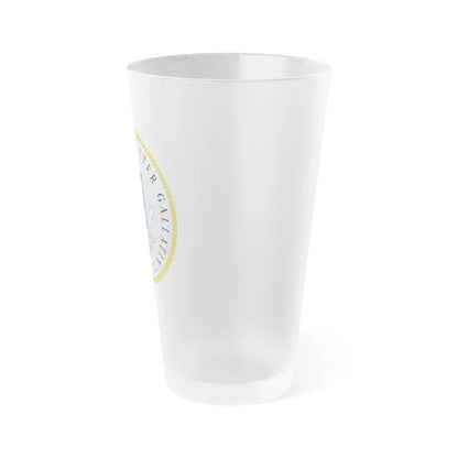 US Coast Guard Cutter Gallatin WHEC 721 (U.S. Coast Guard) Frosted Pint Glass 16oz - Go Mug Yourself