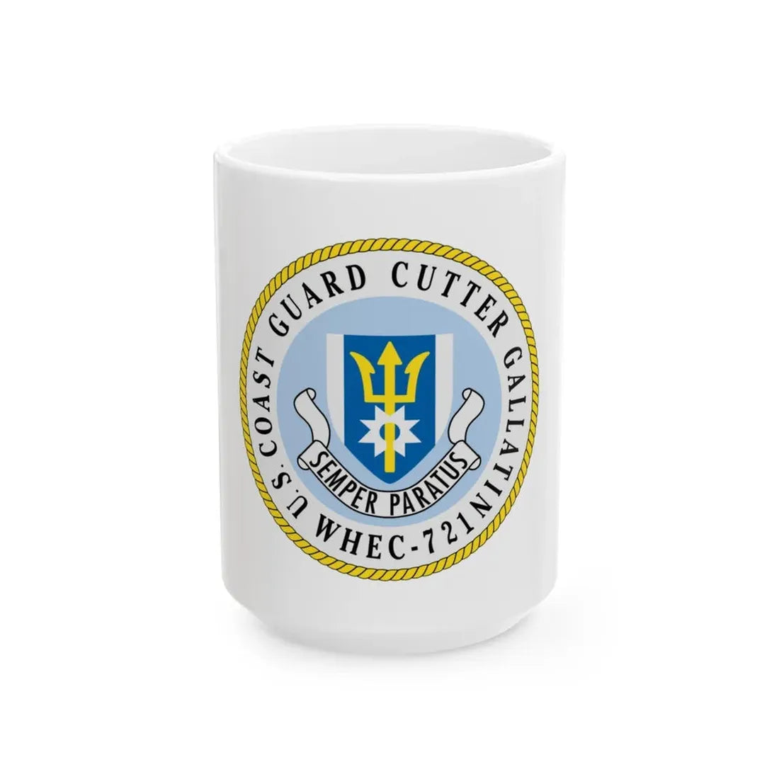 US Coast Guard Cutter Gallatin WHEC 721 (U.S. Coast Guard) White Coffee Mug 15oz - Go Mug Yourself