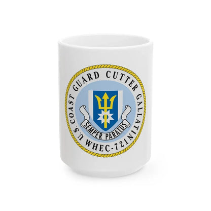 US Coast Guard Cutter Gallatin WHEC 721 (U.S. Coast Guard) White Coffee Mug 15oz - Go Mug Yourself