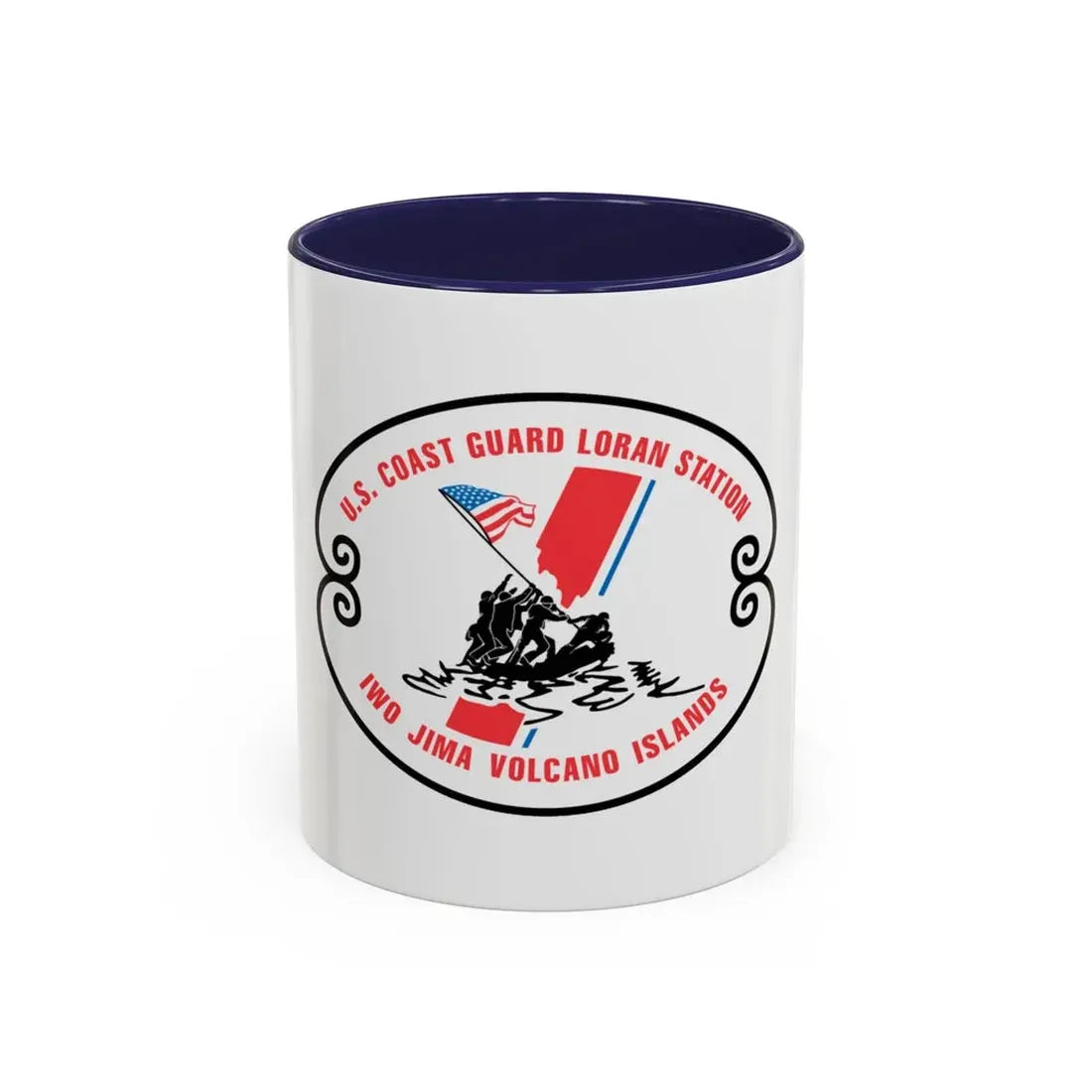 US Coast Guard Loran Station (U.S. Coast Guard) Accent Coffee Mug 11oz Navy - Go Mug Yourself