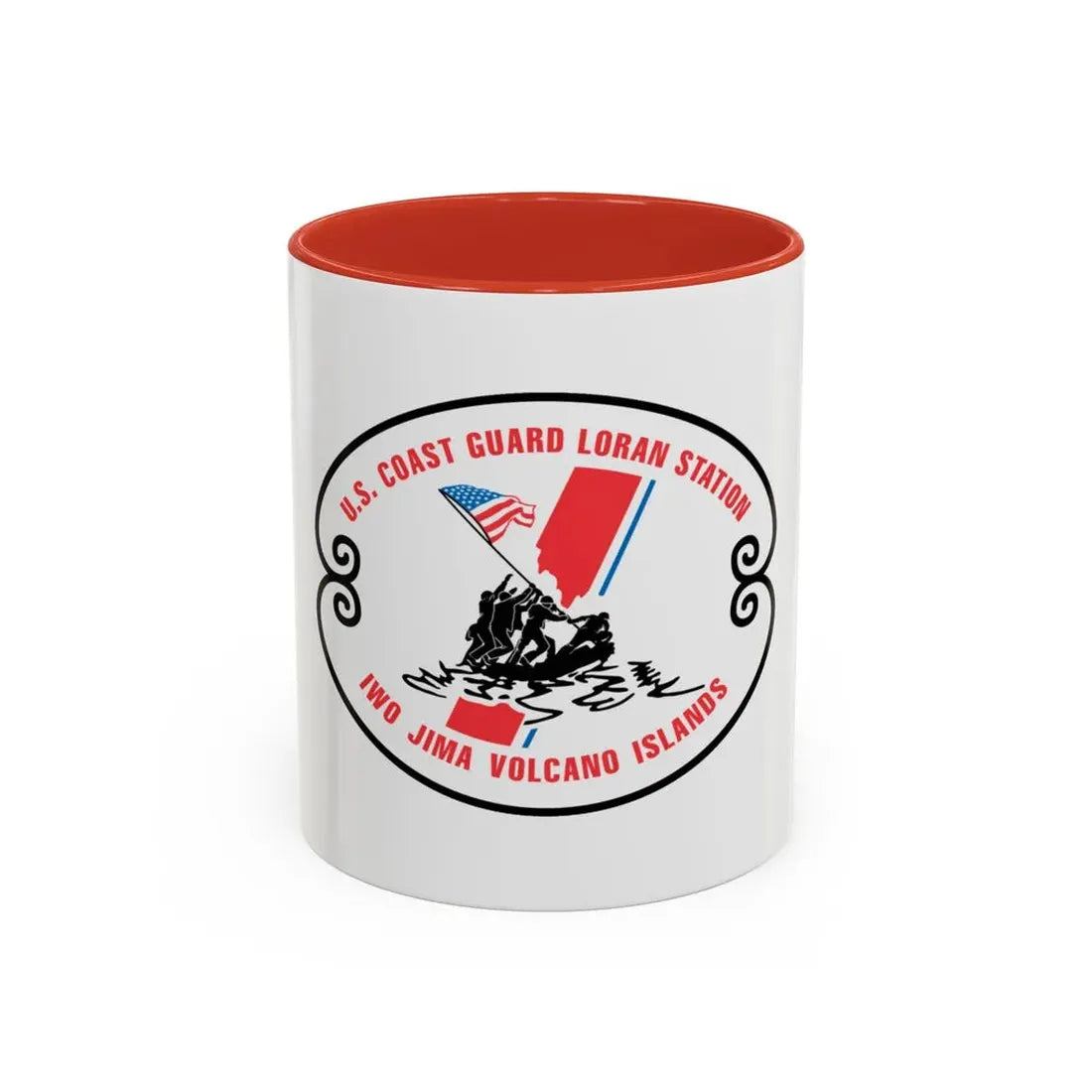 US Coast Guard Loran Station (U.S. Coast Guard) Accent Coffee Mug 11oz Red - Go Mug Yourself