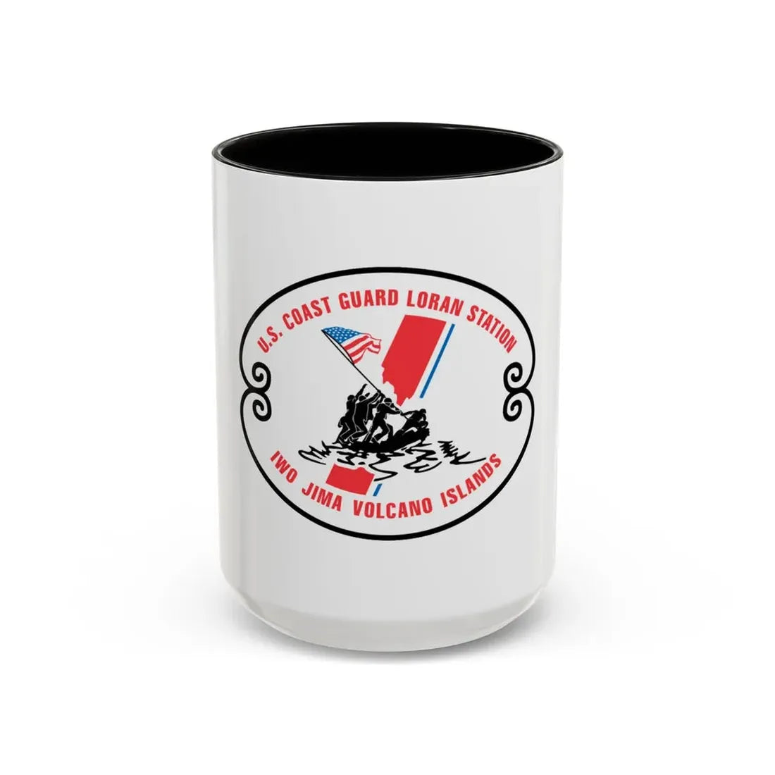 US Coast Guard Loran Station (U.S. Coast Guard) Accent Coffee Mug 15oz Black - Go Mug Yourself