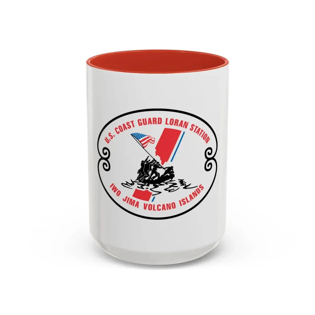 US Coast Guard Loran Station (U.S. Coast Guard) Accent Coffee Mug 15oz Red - Go Mug Yourself