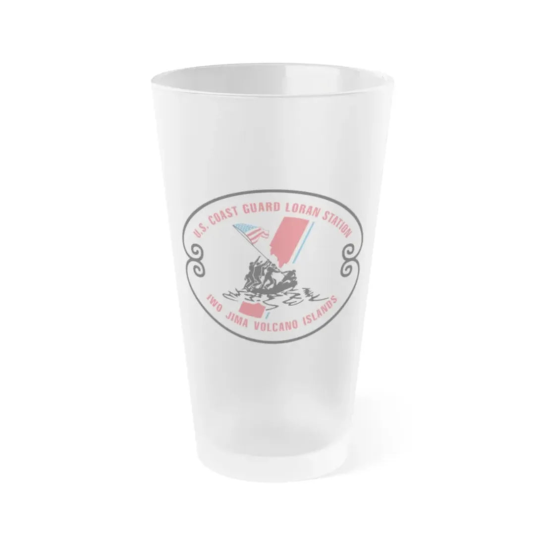 US Coast Guard Loran Station (U.S. Coast Guard) Frosted Pint Glass 16oz Default Title - Go Mug Yourself