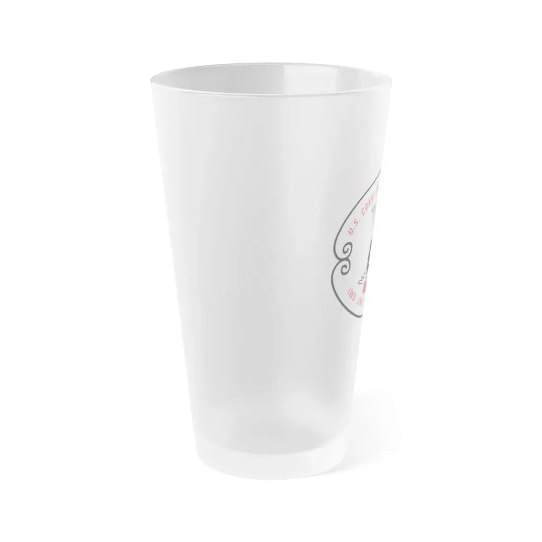 US Coast Guard Loran Station (U.S. Coast Guard) Frosted Pint Glass 16oz - Go Mug Yourself