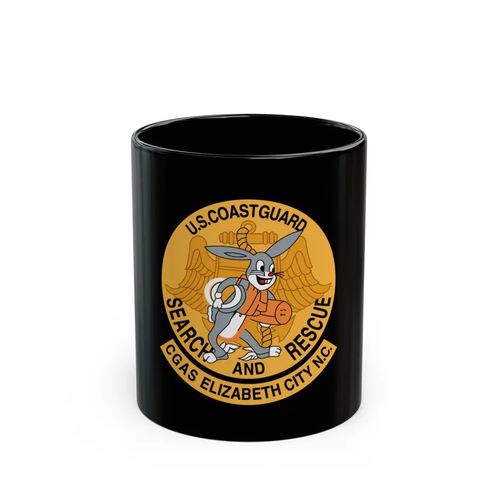 US Coast Guard Search And Rescue (U.S. Coast Guard) Black Coffee Mug-11oz-Go Mug Yourself