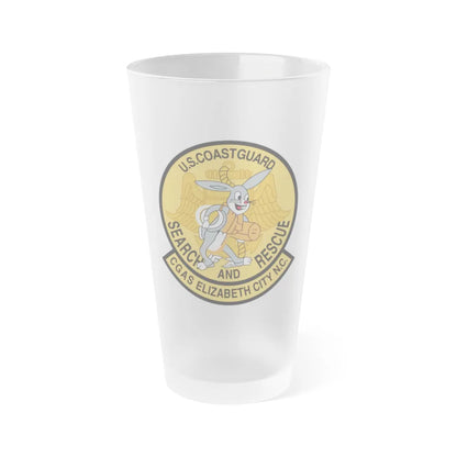 US Coast Guard Search And Rescue (U.S. Coast Guard) Frosted Pint Glass 16oz-Go Mug Yourself