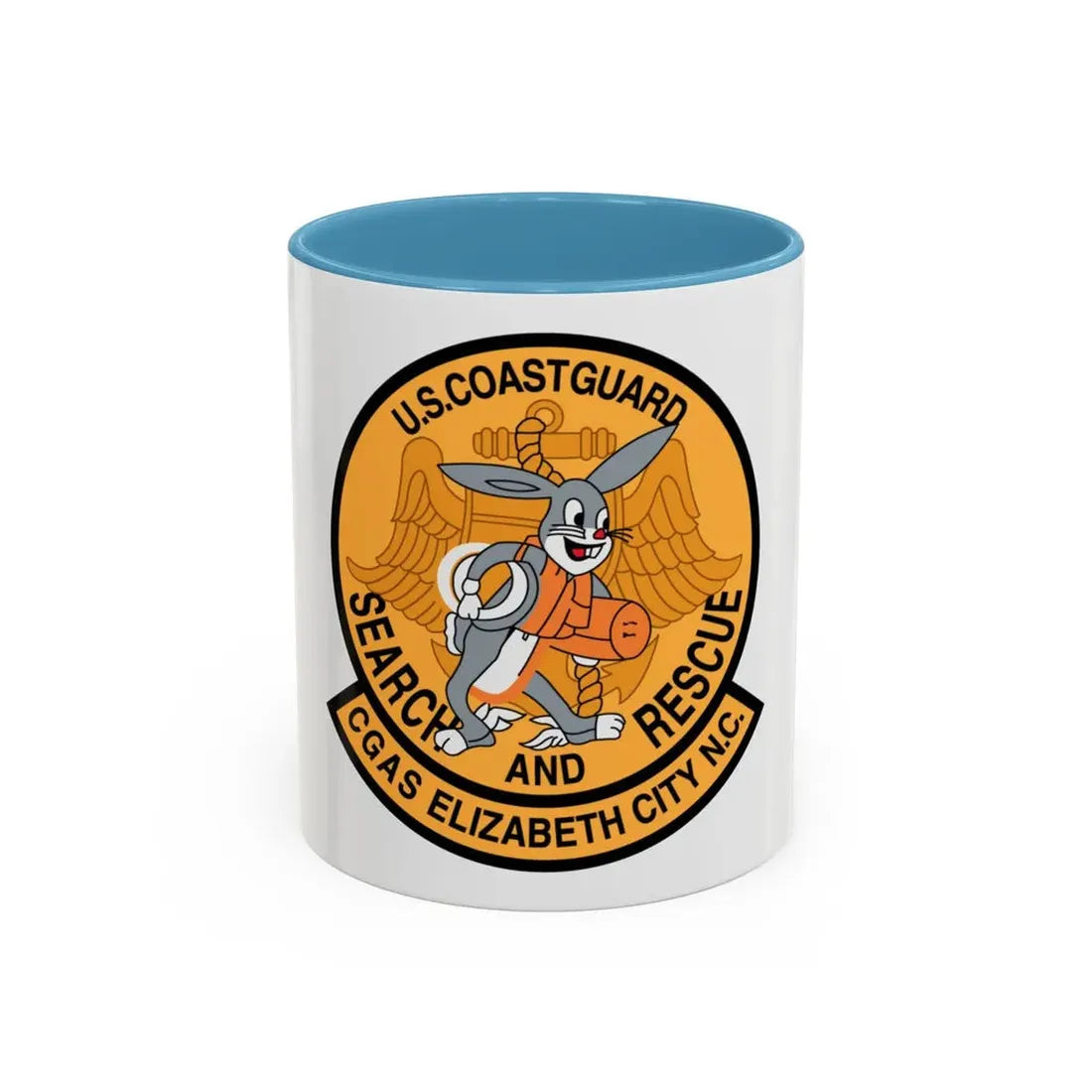 US Coast Guard Search And Rescue (U.S. Coast Guard) Accent Coffee Mug 11oz Light Blue - Go Mug Yourself