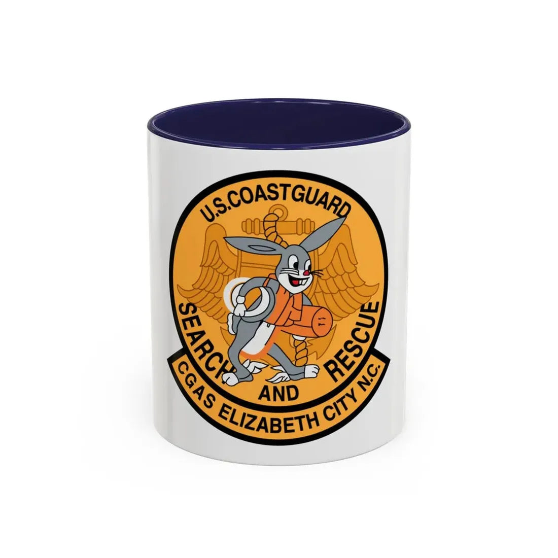 US Coast Guard Search And Rescue (U.S. Coast Guard) Accent Coffee Mug 11oz Navy - Go Mug Yourself