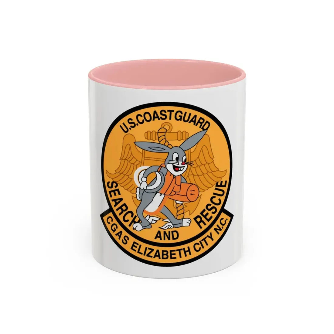 US Coast Guard Search And Rescue (U.S. Coast Guard) Accent Coffee Mug 11oz Pink - Go Mug Yourself