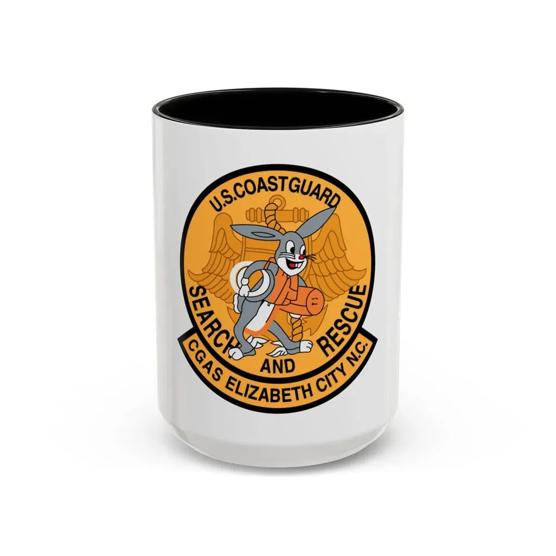 US Coast Guard Search And Rescue (U.S. Coast Guard) Accent Coffee Mug 15oz Black - Go Mug Yourself