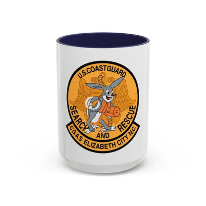 US Coast Guard Search And Rescue (U.S. Coast Guard) Accent Coffee Mug 15oz Navy - Go Mug Yourself