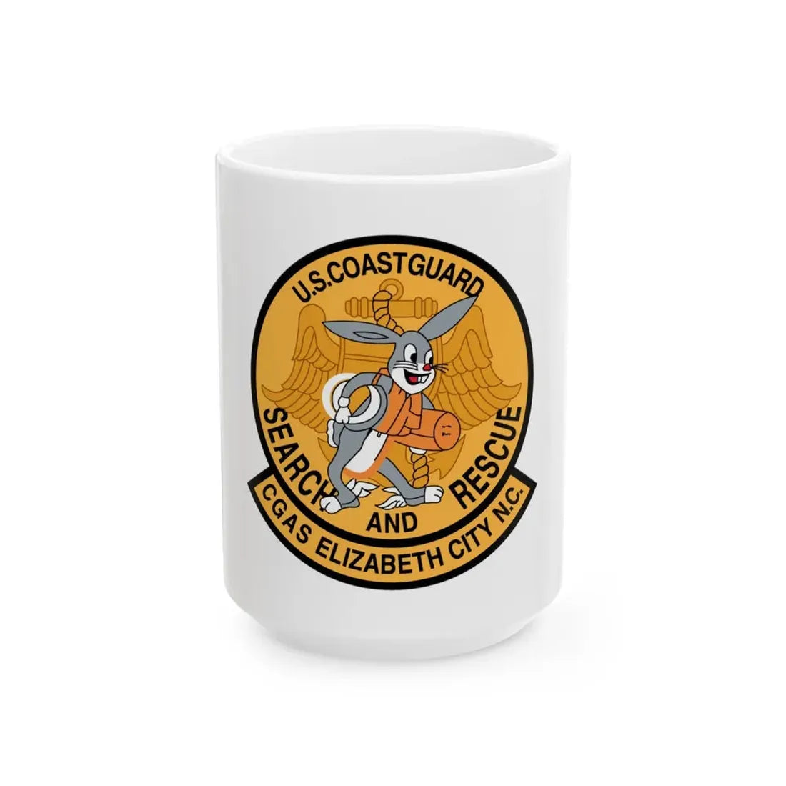 US Coast Guard Search And Rescue (U.S. Coast Guard) White Coffee Mug 15oz - Go Mug Yourself