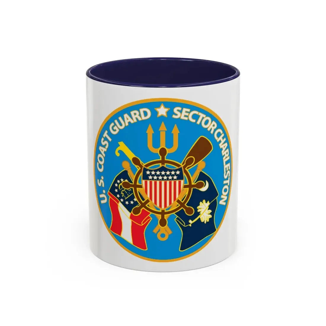 US Coast Guard Sector Charleston (U.S. Coast Guard) Accent Coffee Mug 11oz Navy - Go Mug Yourself