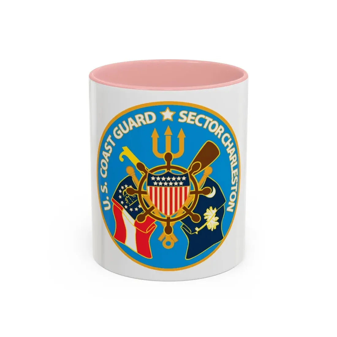 US Coast Guard Sector Charleston (U.S. Coast Guard) Accent Coffee Mug 11oz Pink - Go Mug Yourself