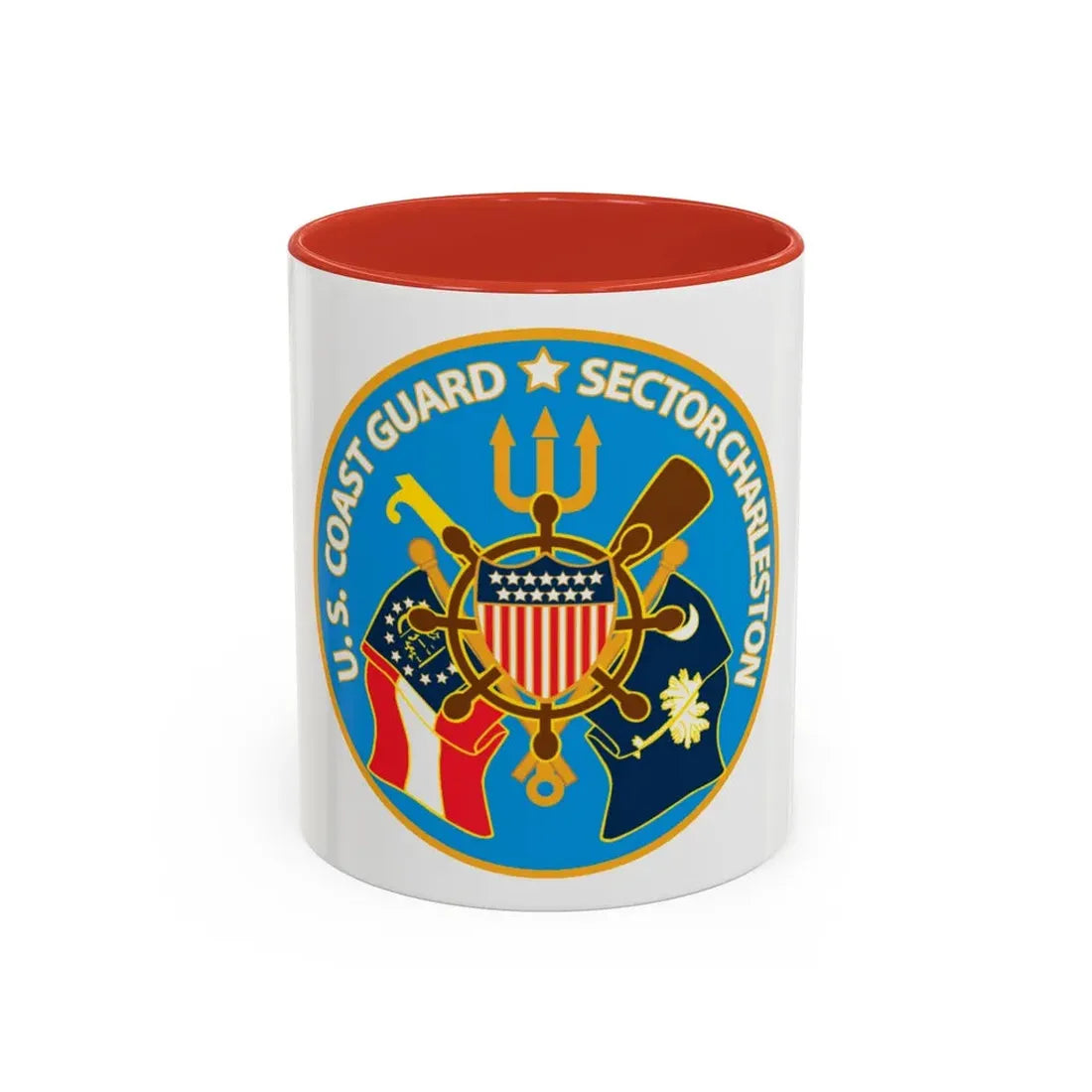 US Coast Guard Sector Charleston (U.S. Coast Guard) Accent Coffee Mug 11oz Red - Go Mug Yourself