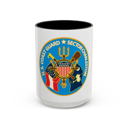 US Coast Guard Sector Charleston (U.S. Coast Guard) Accent Coffee Mug 15oz Black - Go Mug Yourself