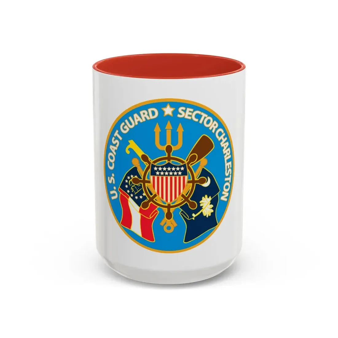 US Coast Guard Sector Charleston (U.S. Coast Guard) Accent Coffee Mug 15oz Red - Go Mug Yourself