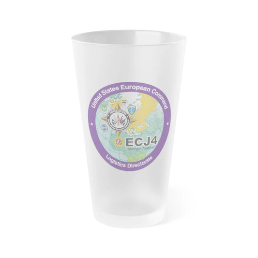 US European Command EC542 (U.S. Navy) Frosted Pint Glass 16oz-Go Mug Yourself