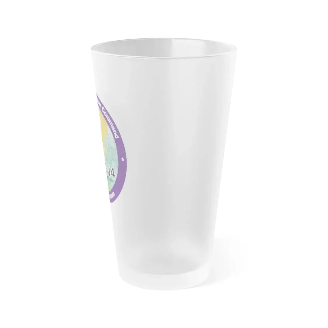 US European Command EC542 (U.S. Navy) Frosted Pint Glass 16oz - Go Mug Yourself