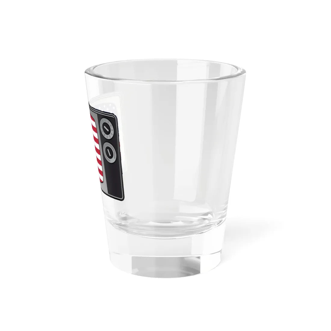 U.S. flag on television (United States) Shot Glass 1.5oz - Go Mug Yourself