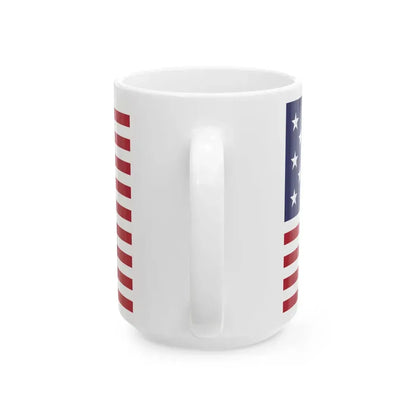 US flag with 18 stars (United States) White Coffee Mug - Go Mug Yourself