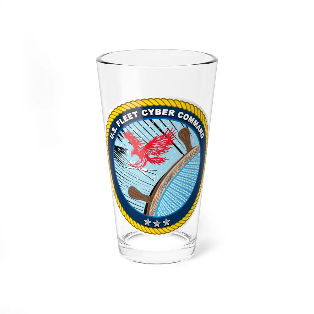 US Fleet Cyber Command (U.S. Navy) Pint Glass 16oz-16oz-Go Mug Yourself