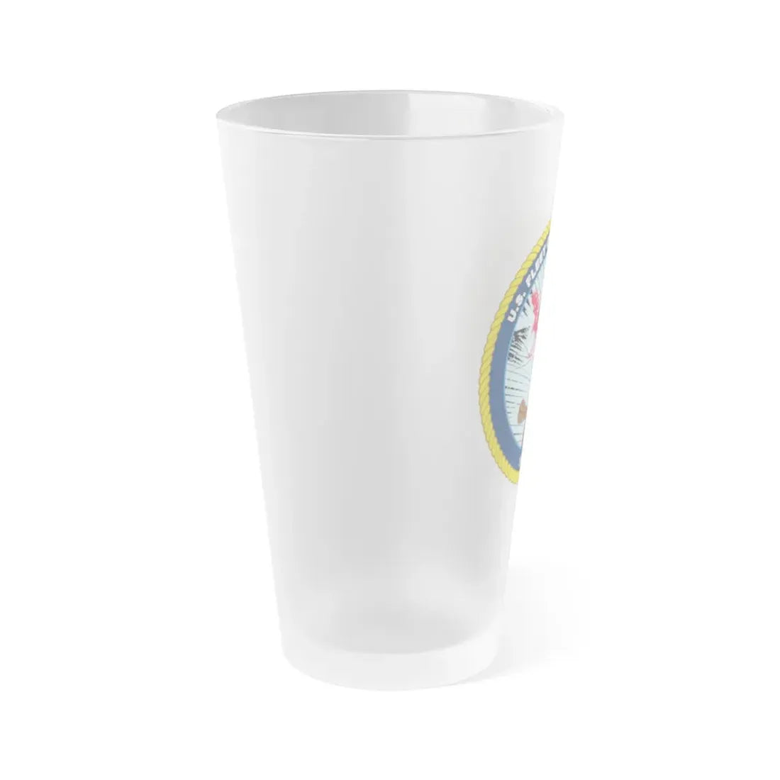 US Fleet Cyber Command (U.S. Navy) Frosted Pint Glass 16oz - Go Mug Yourself