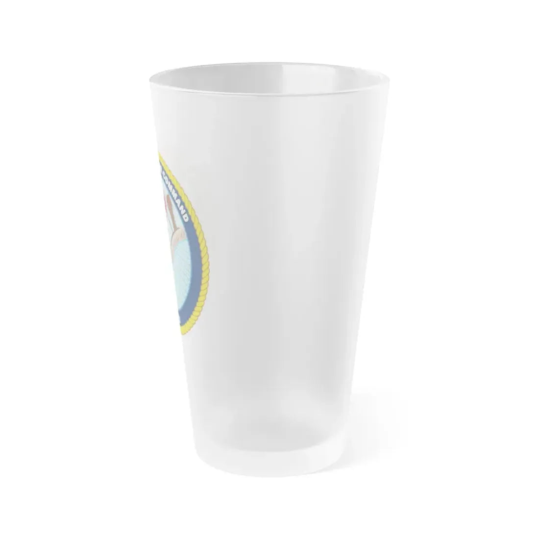 US Fleet Cyber Command (U.S. Navy) Frosted Pint Glass 16oz - Go Mug Yourself