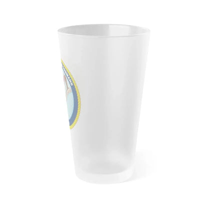 US Fleet Cyber Command (U.S. Navy) Frosted Pint Glass 16oz - Go Mug Yourself