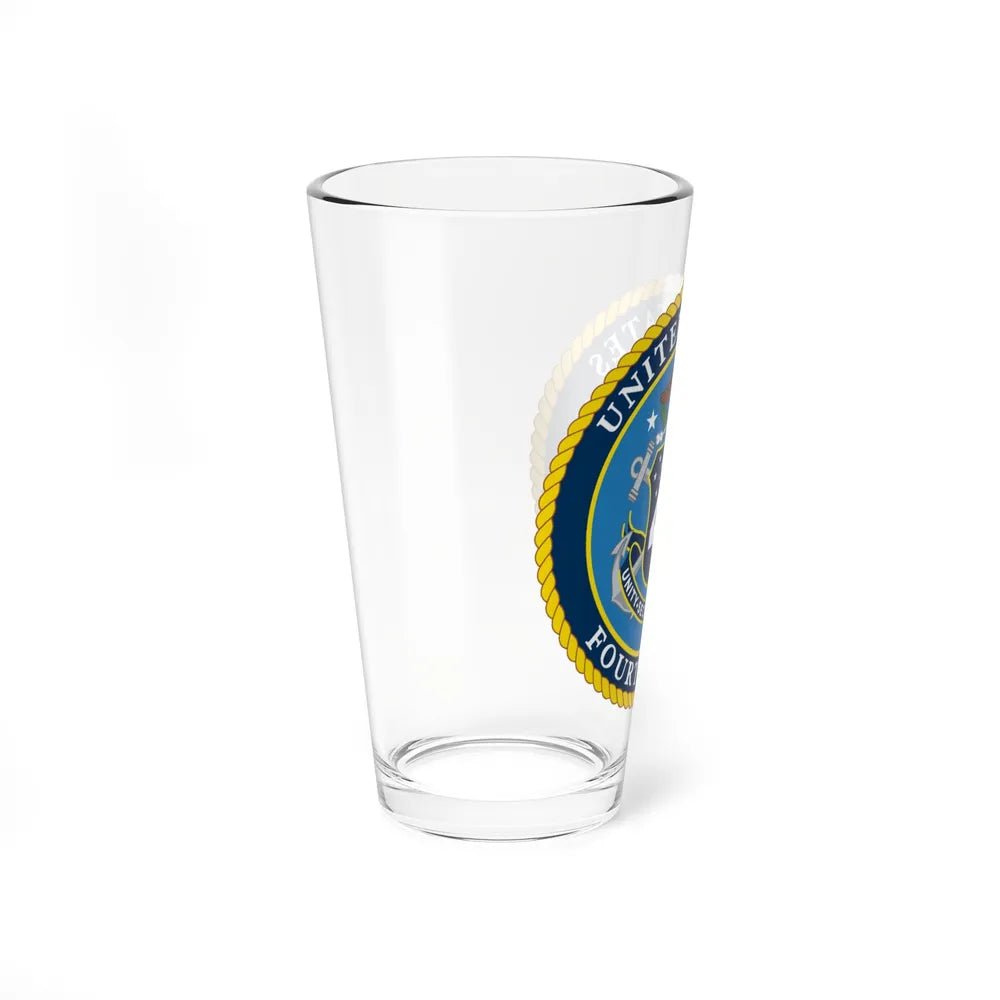 US Fourth Fleet (U.S. Navy) Pint Glass 16oz-Go Mug Yourself