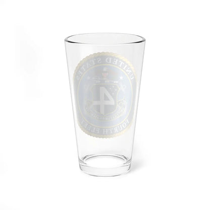 US Fourth Fleet (U.S. Navy) Pint Glass 16oz-Go Mug Yourself