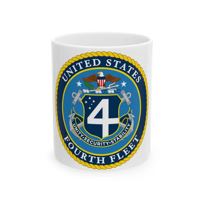 US Fourth Fleet (U.S. Navy) White Coffee Mug-11oz-Go Mug Yourself