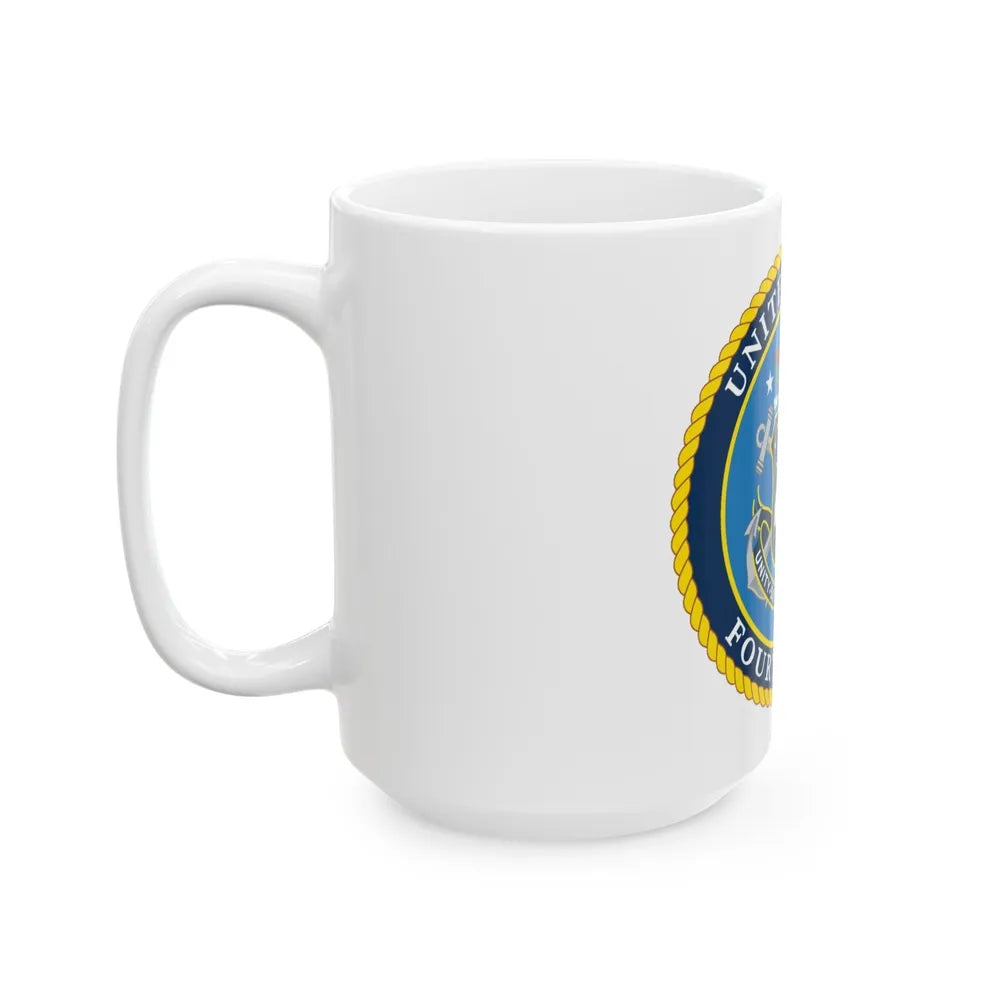 US Fourth Fleet (U.S. Navy) White Coffee Mug-Go Mug Yourself