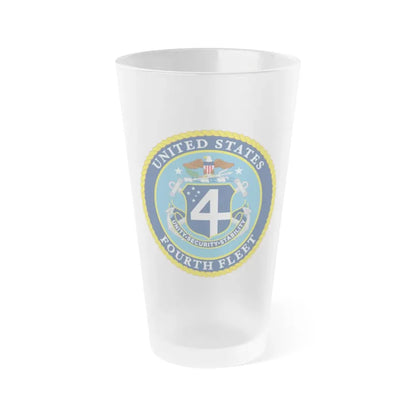 US Fourth Fleet (U.S. Navy) Frosted Pint Glass 16oz Default Title - Go Mug Yourself