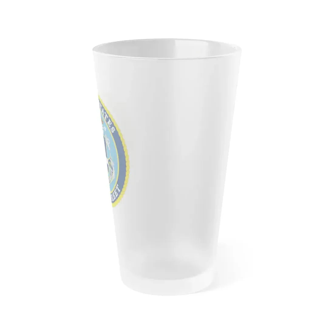 US Fourth Fleet (U.S. Navy) Frosted Pint Glass 16oz - Go Mug Yourself