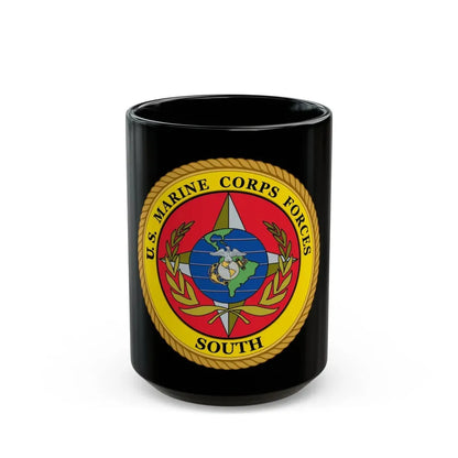 US Marine Corp Forces South (USMC) Black Coffee Mug 15oz - Go Mug Yourself