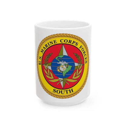 US Marine Corp Forces South (USMC) White Coffee Mug 15oz - Go Mug Yourself
