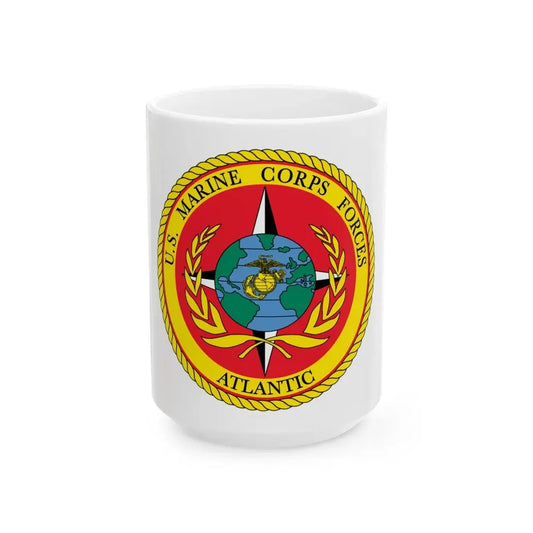 US Marines Corps Forces Atlantic (USMC) White Coffee Mug 15oz - Go Mug Yourself