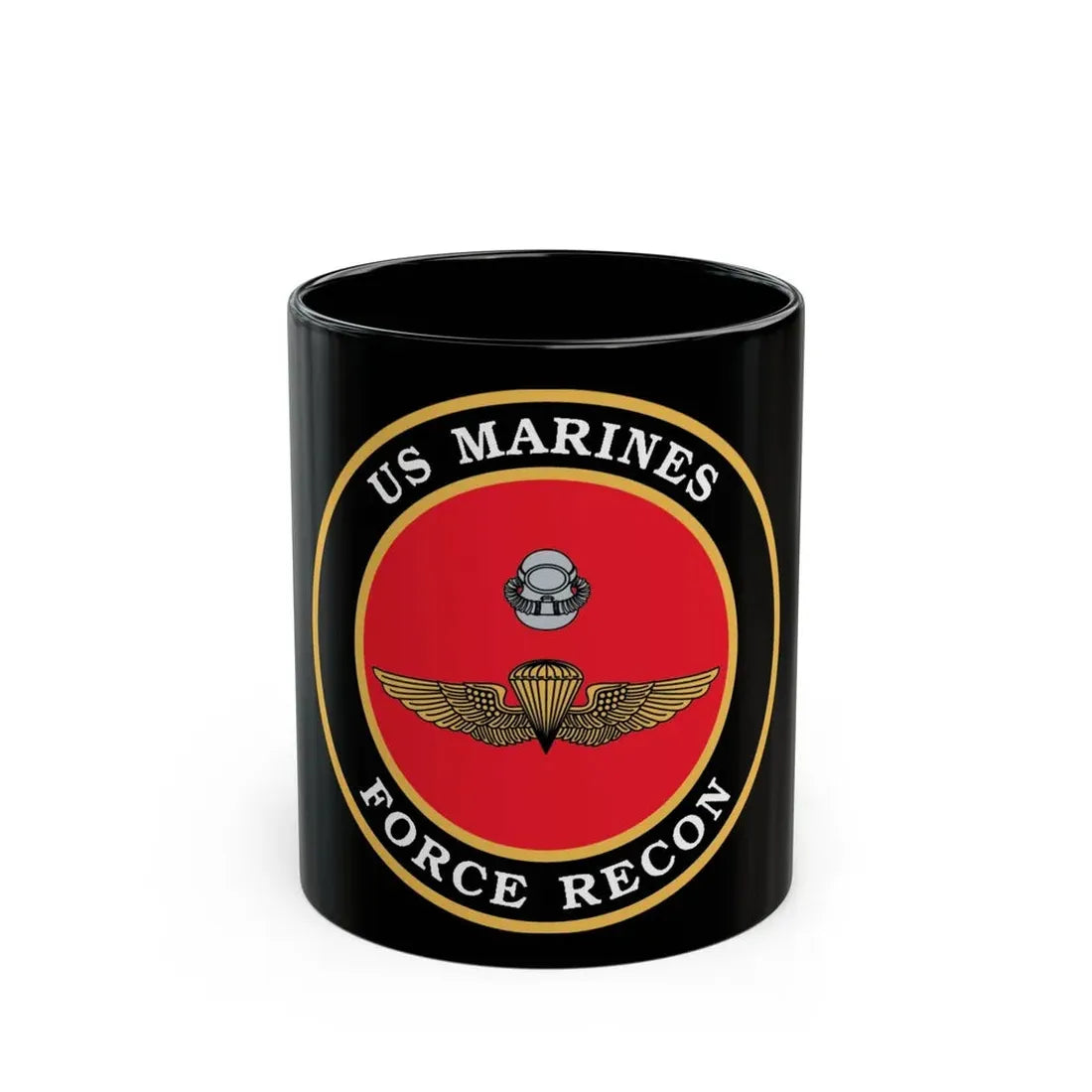 US Marines Force Recon (USMC) Black Coffee Mug 11oz - Go Mug Yourself