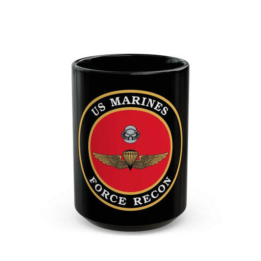 US Marines Force Recon (USMC) Black Coffee Mug-15oz-Go Mug Yourself