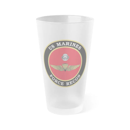 US Marines Force Recon (USMC) Frosted Pint Glass 16oz-Go Mug Yourself