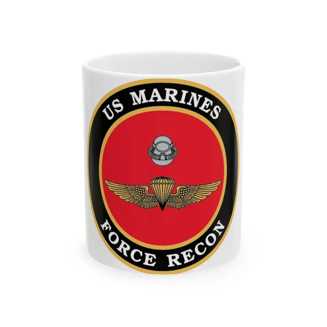 US Marines Force Recon (USMC) White Coffee Mug 11oz - Go Mug Yourself