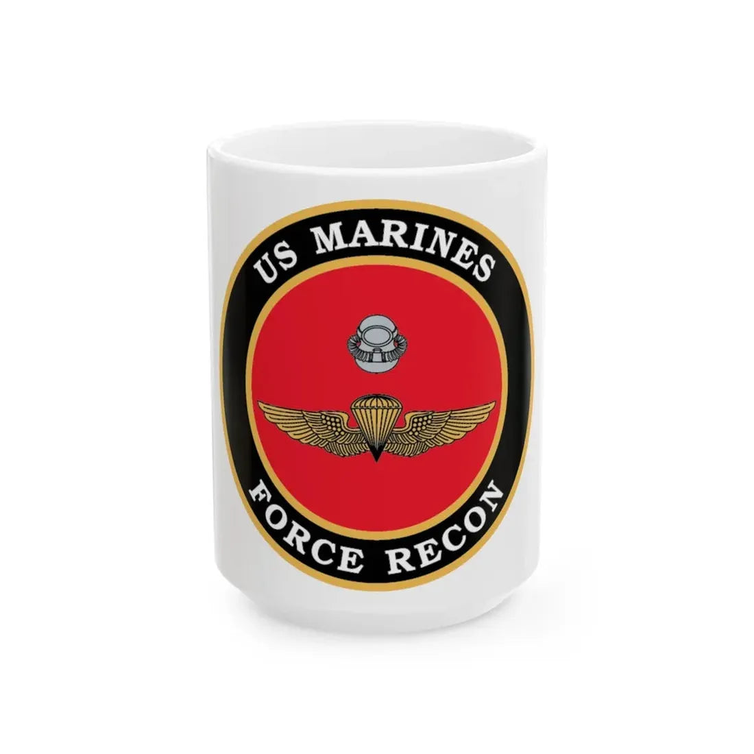 US Marines Force Recon (USMC) White Coffee Mug 15oz - Go Mug Yourself