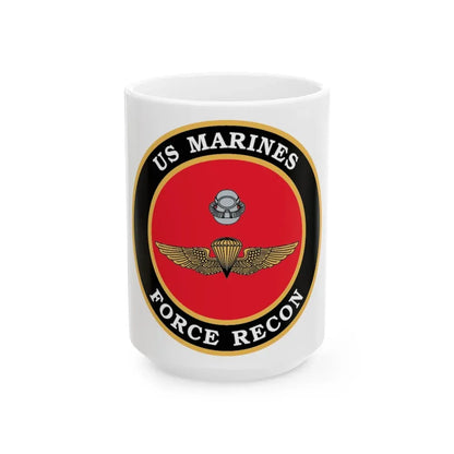 US Marines Force Recon (USMC) White Coffee Mug 15oz - Go Mug Yourself