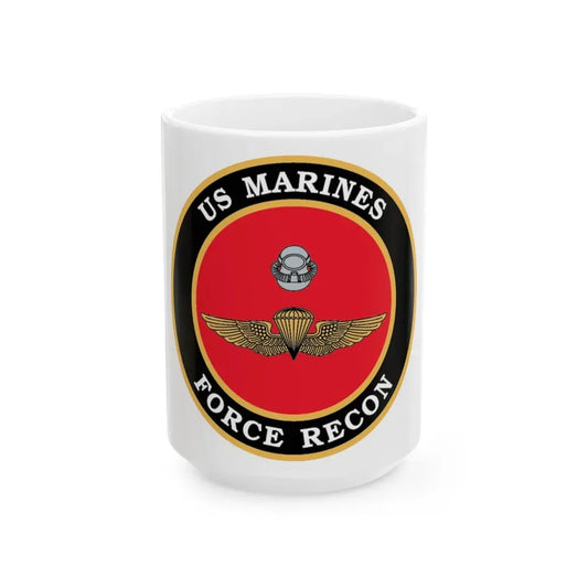 US Marines Force Recon (USMC) White Coffee Mug 15oz - Go Mug Yourself