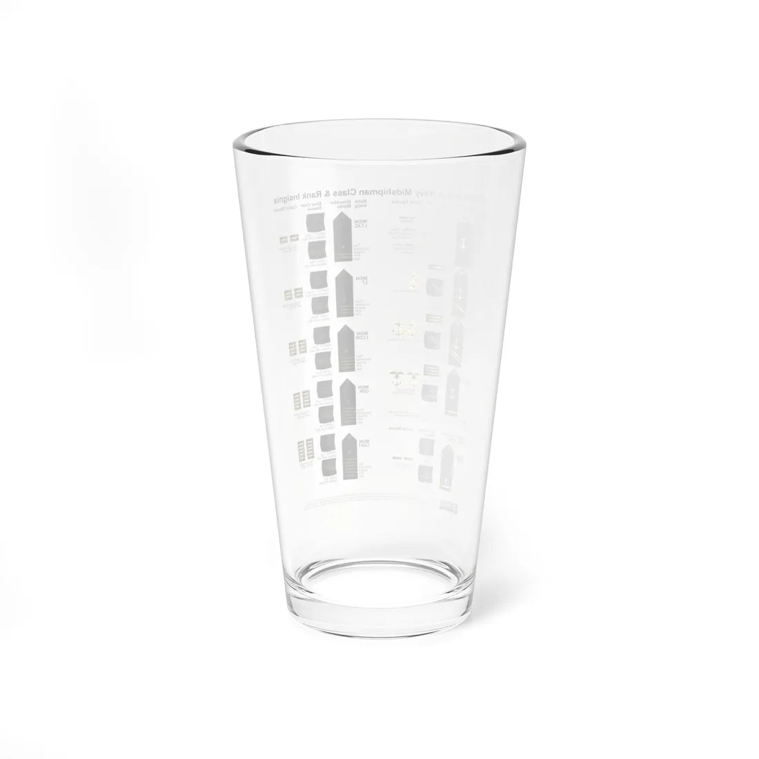 US Midshipman Insignia (United States) (Military Rank) Pint Glass 16oz - Go Mug Yourself