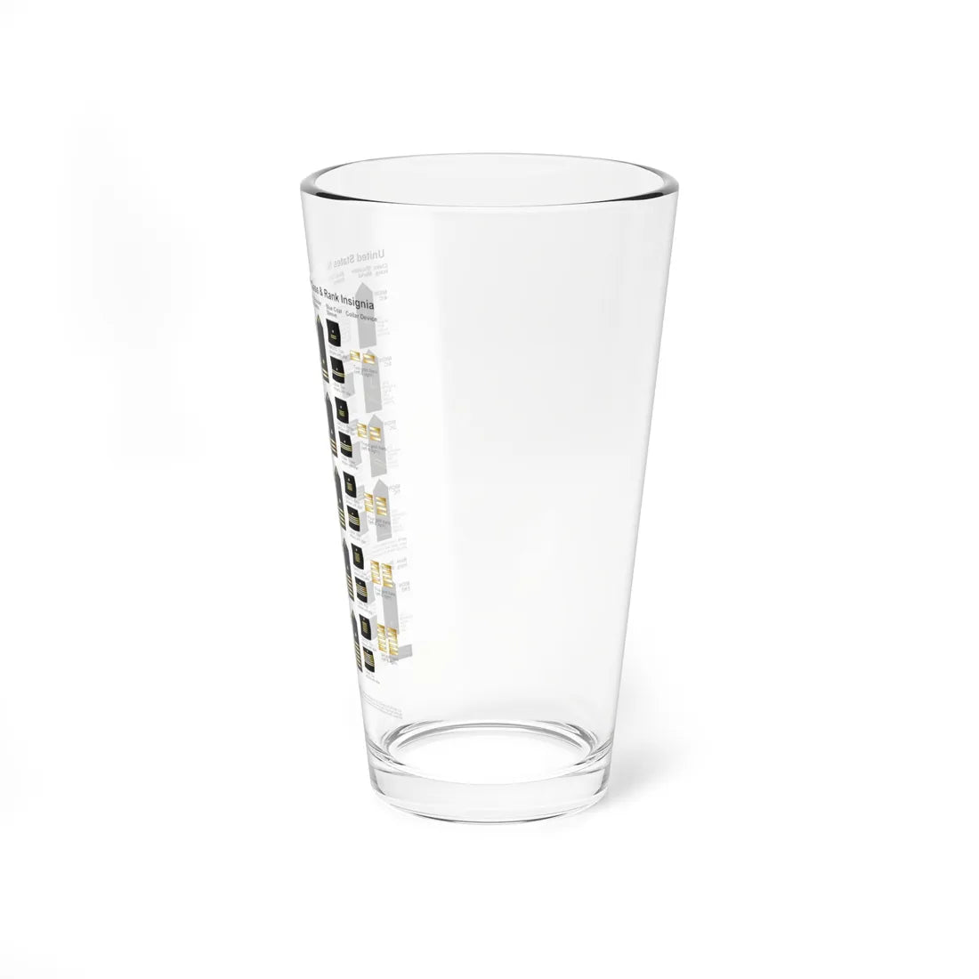 US Midshipman Insignia (United States) (Military Rank) Pint Glass 16oz - Go Mug Yourself